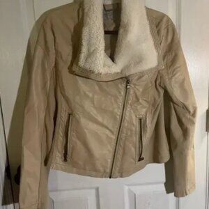 Marc New York leather‎ fur coat sz L